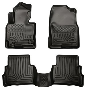 Mazda CX-5 Floor Liners - Front + Rear - Husky Liners - WeatherBeater - Black - 2013